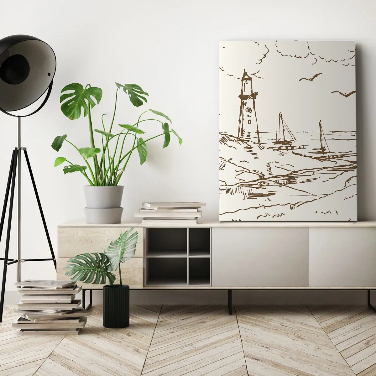 Canvastavla - Bild på duk - Sommarminnets kontur - 50x70 cm