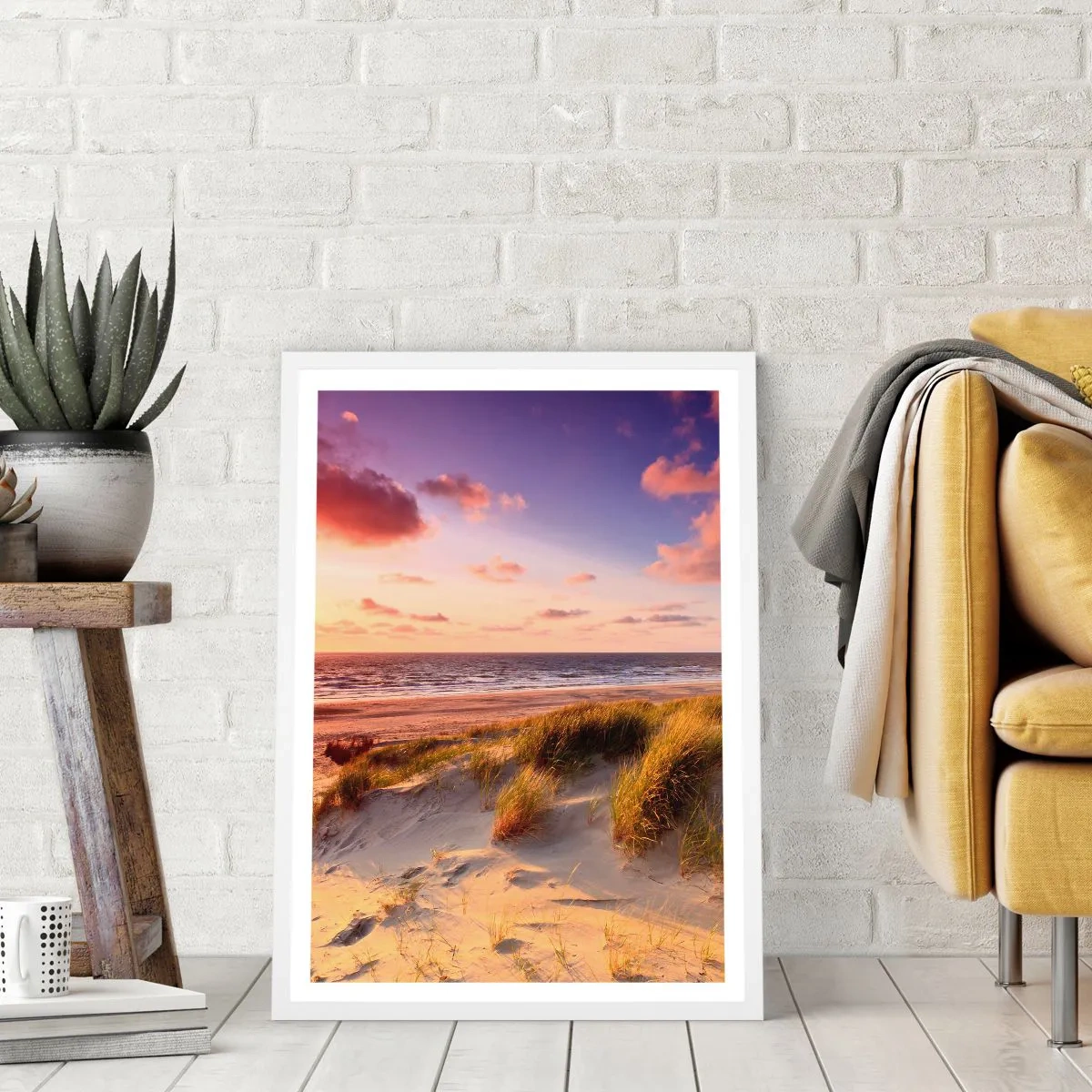 Affisch i vit ram - Luften luktar sommar - 40x50 cm