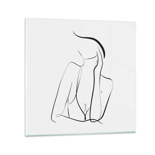 Glastavla - Bild på glas - På drömvågen - 30x30 cm