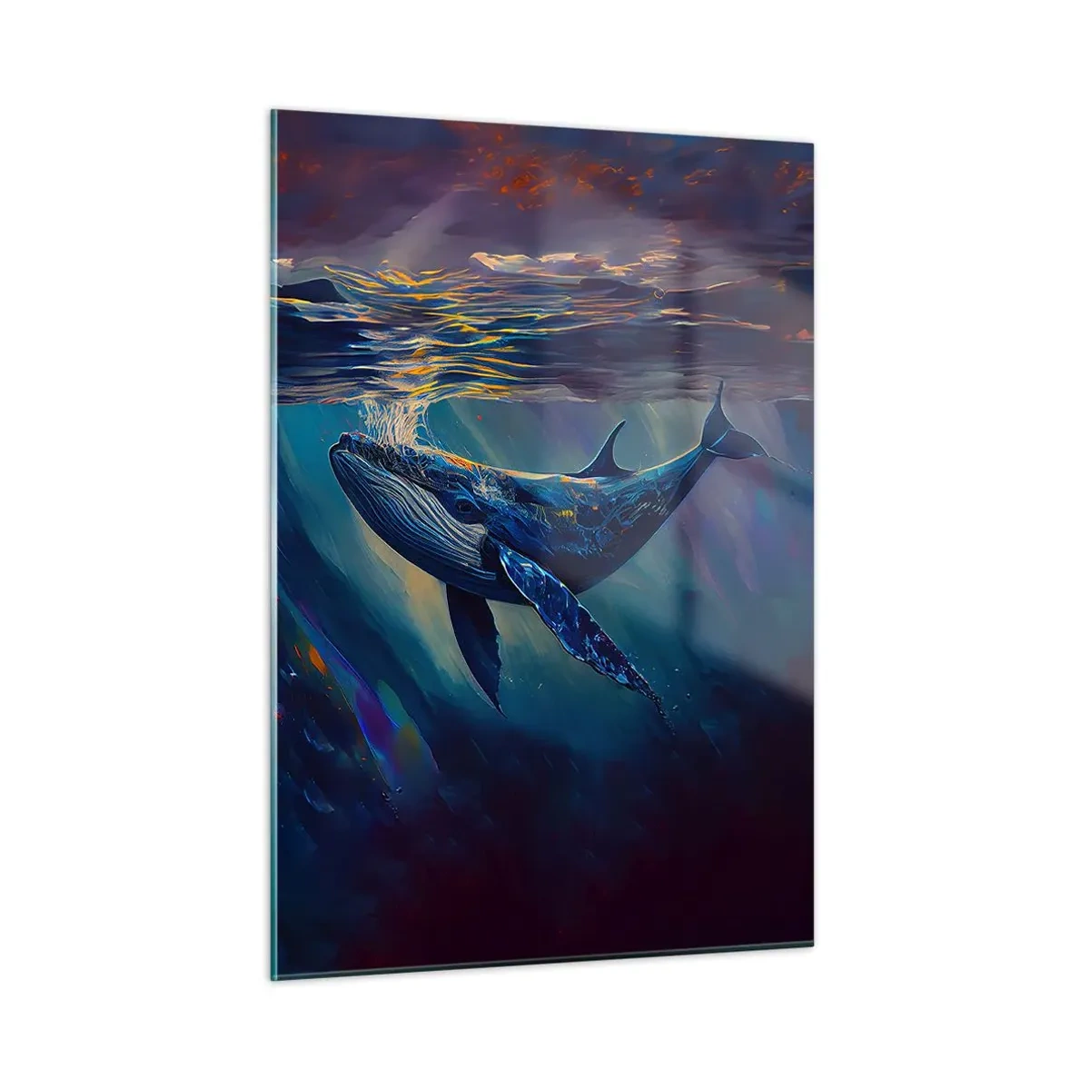 Glastavla - Bild på glas - Välkommen till min värld - 50x70 cm