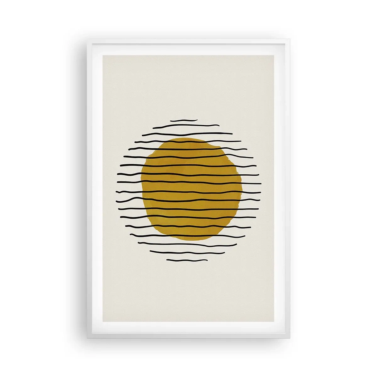 Affisch i vit ram - Abstraktion som darrar av glöd - 61x91 cm