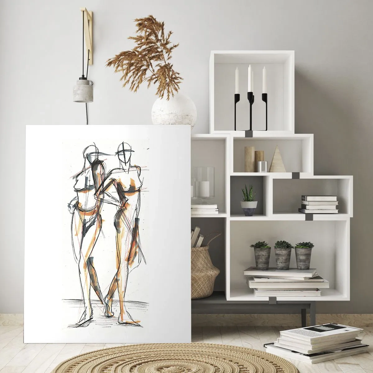 Glastavla - Bild på glas - Charmens studie - 80x120 cm