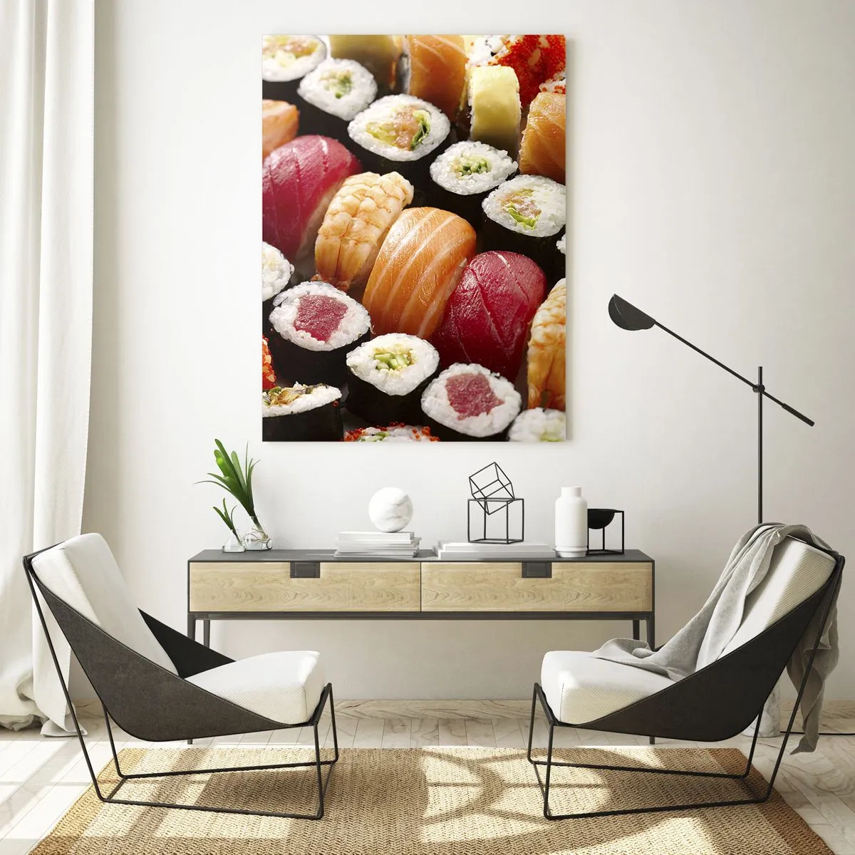 Glastavla - Bild på glas - Asiens färger och smaker - 50x70 cm