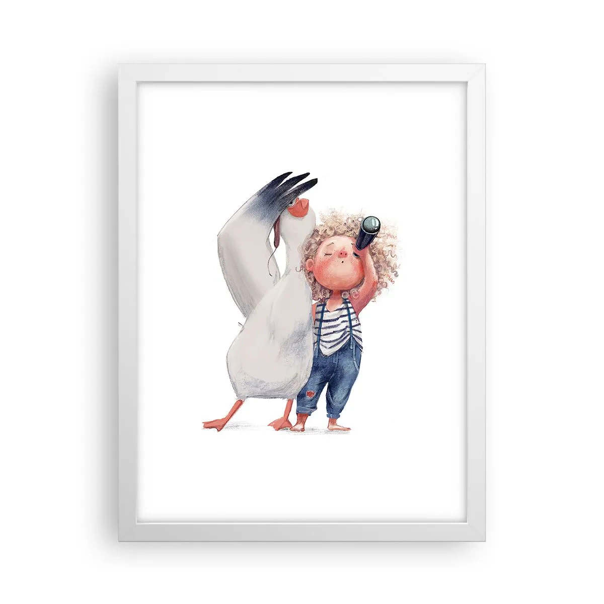 Affisch i vit ram - Stora resans plan - 30x40 cm