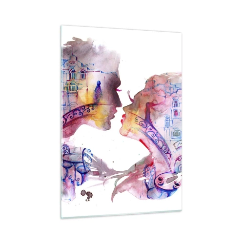 Glastavla - Bild på glas - Suckarnas hemliga bro - 50x70 cm