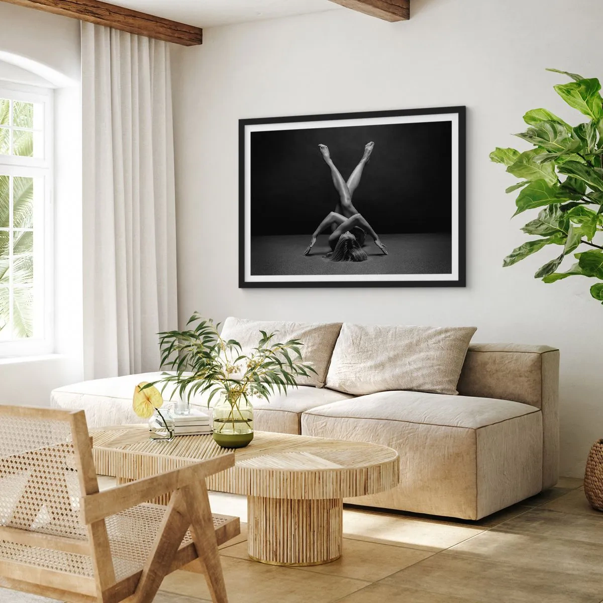 Affisch i svart ram - Nakenhetens geometri - 40x30 cm
