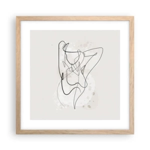 Affisch i ram av ljusek - Konsten att förföra - 40x40 cm