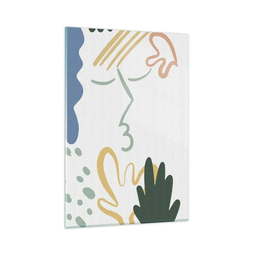 Glastavla - Bild på glas - En kyss av blommor - 80x120 cm