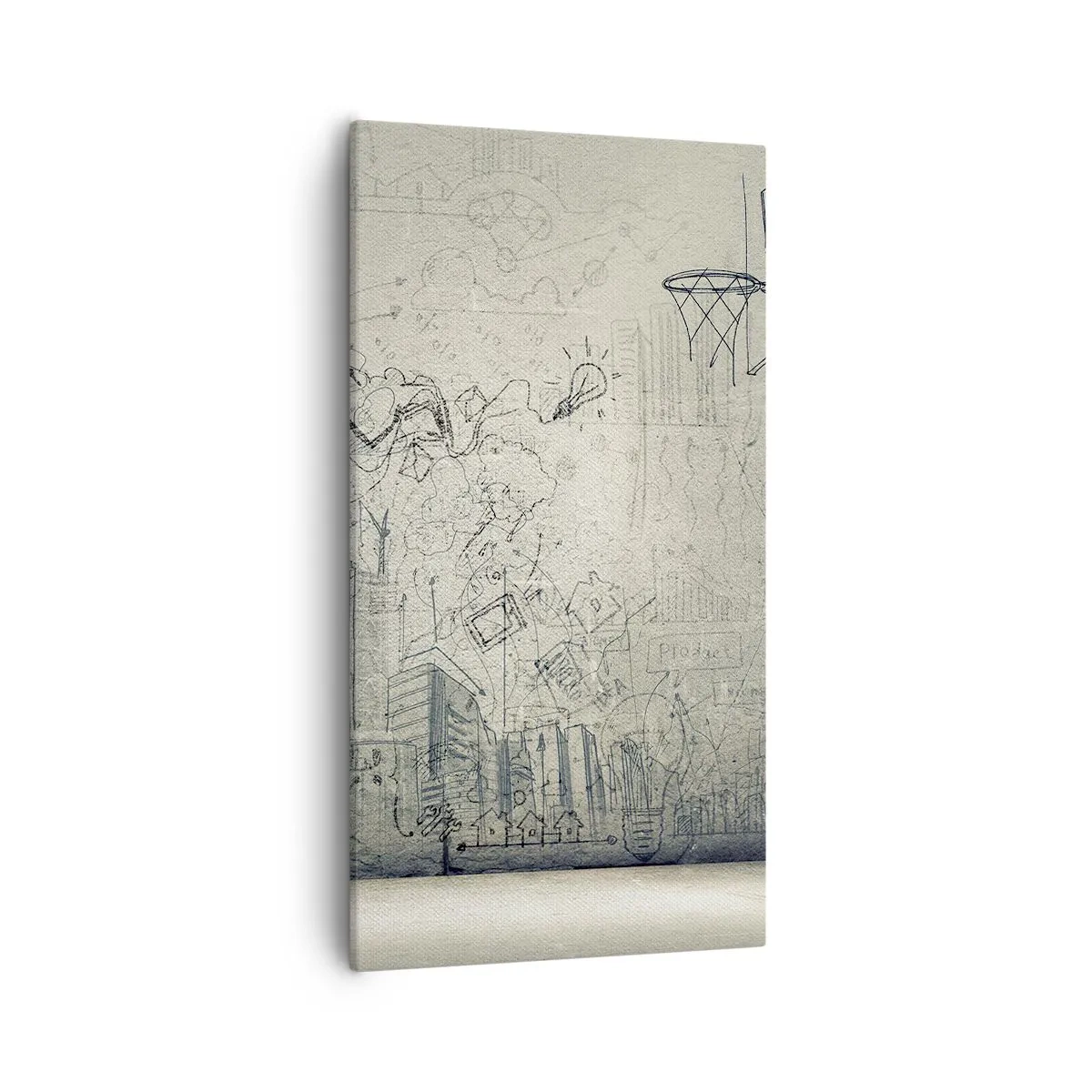 Canvastavla - Bild på duk - Mitt underbara stadsliv - 55x100 cm