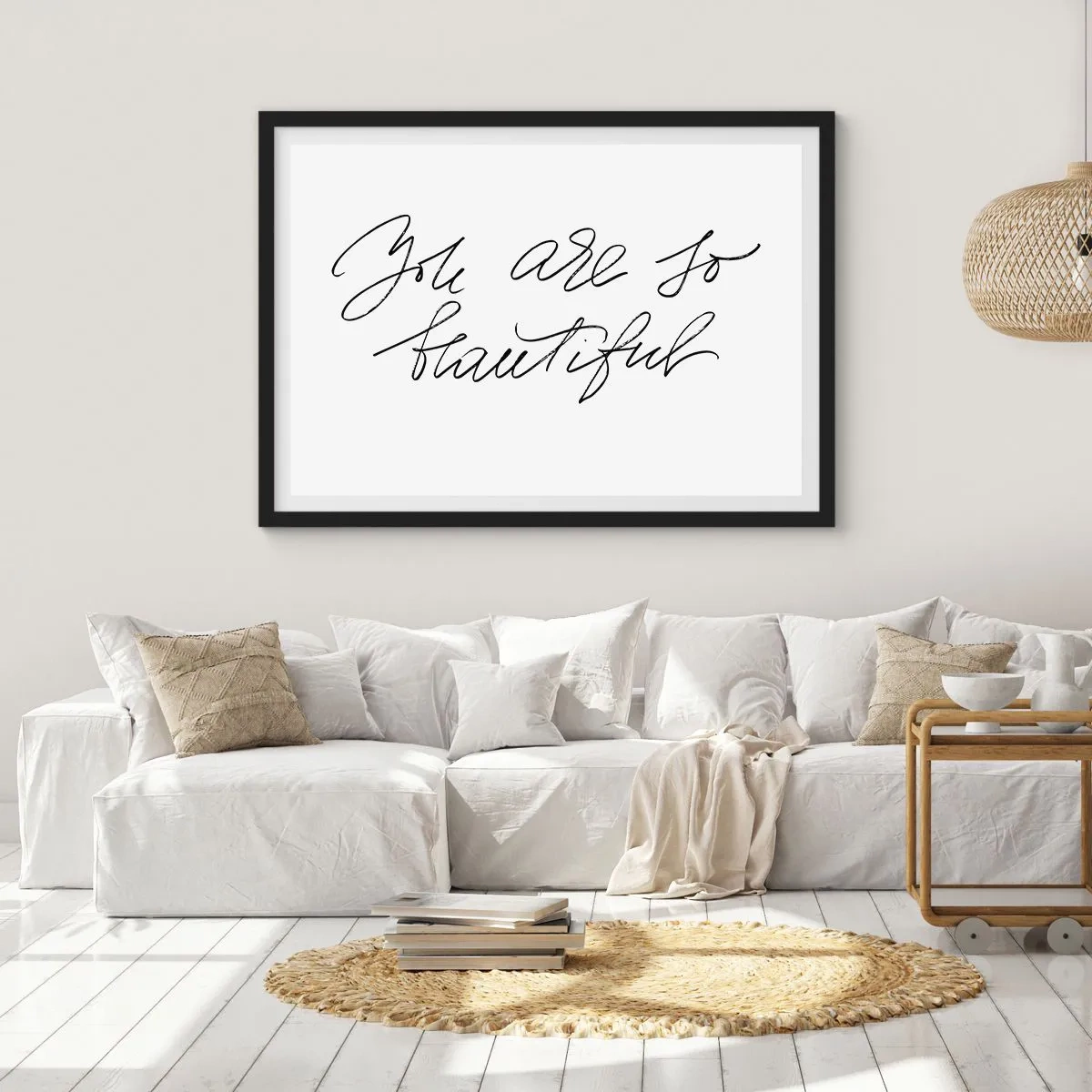 Affisch i svart ram - Verkligen, tro mig... - 100x70 cm