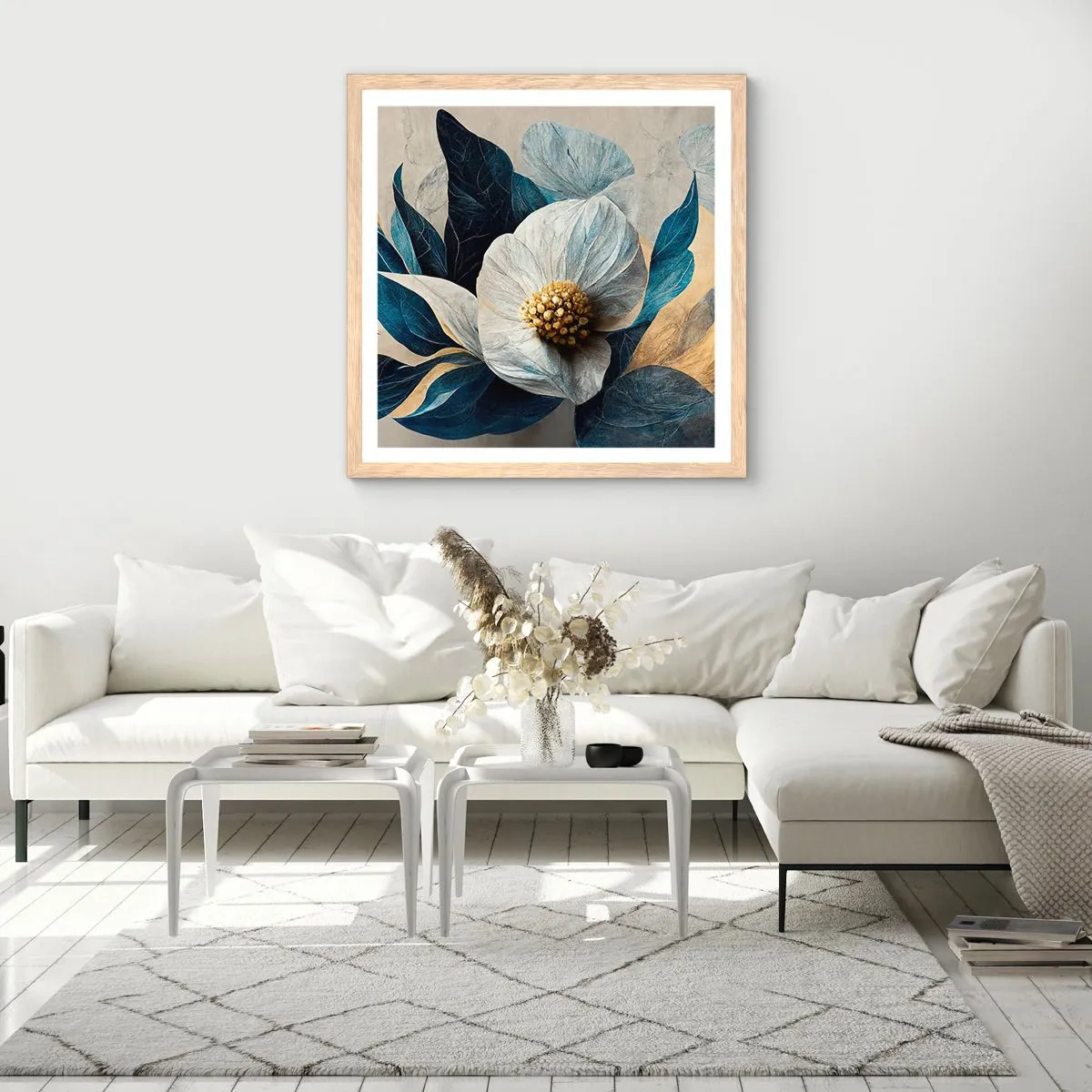 Affisch i ram av ljusek - Har ett hjärta av guld - 60x60 cm