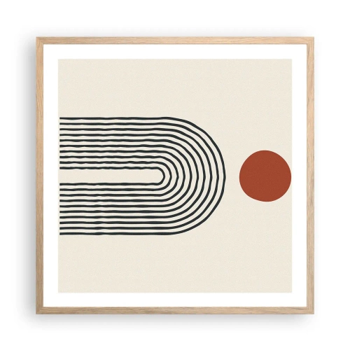 Affisch i ram av ljusek - Formernas och färgernas magnetism - 60x60 cm