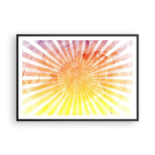 Affisch i svart ram - Solupp- och nedgångar - 100x70 cm