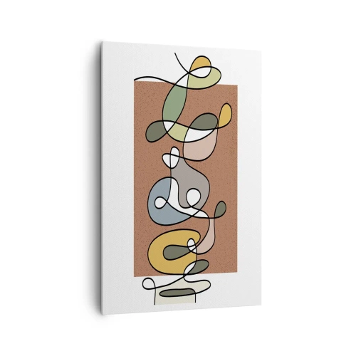 Canvastavla - Bild på duk - En abstraktion värd att le åt - 80x120 cm