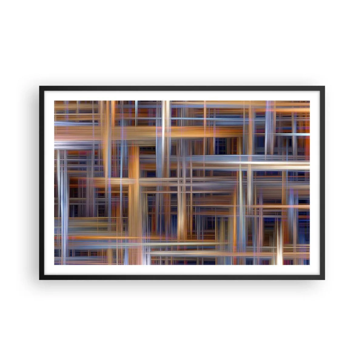 Affisch i svart ram - Vävd av ljus - 91x61 cm