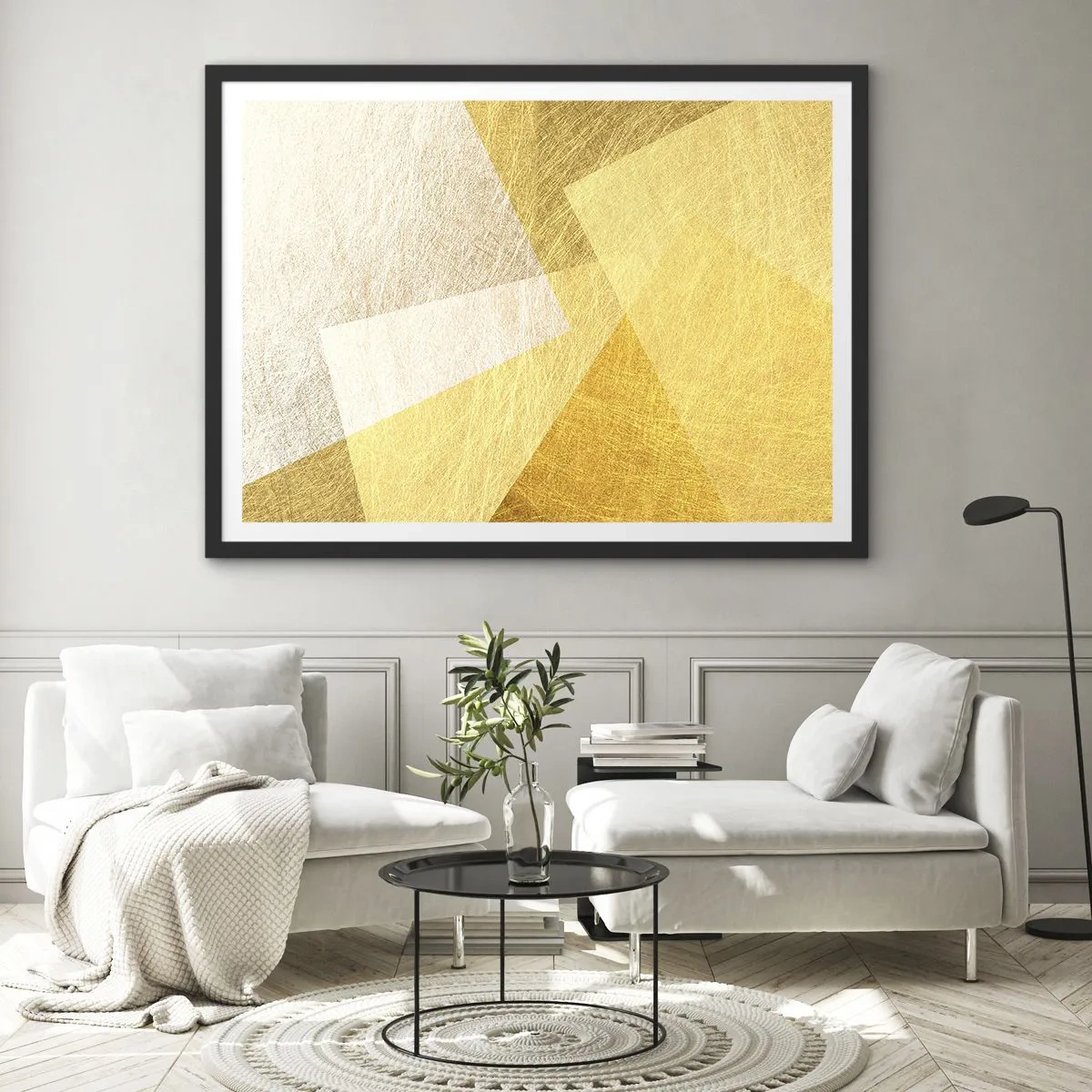 Affisch i svart ram - Geometriskt väder - 50x40 cm