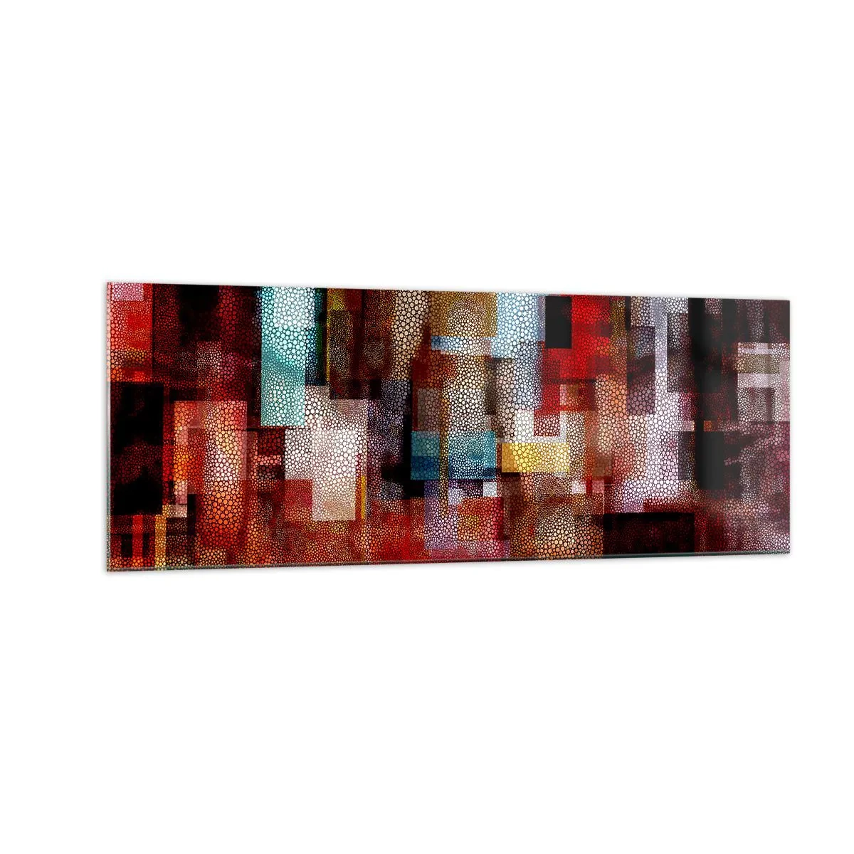 Glastavla - Bild på glas - Blandat och mixat - 140x50 cm