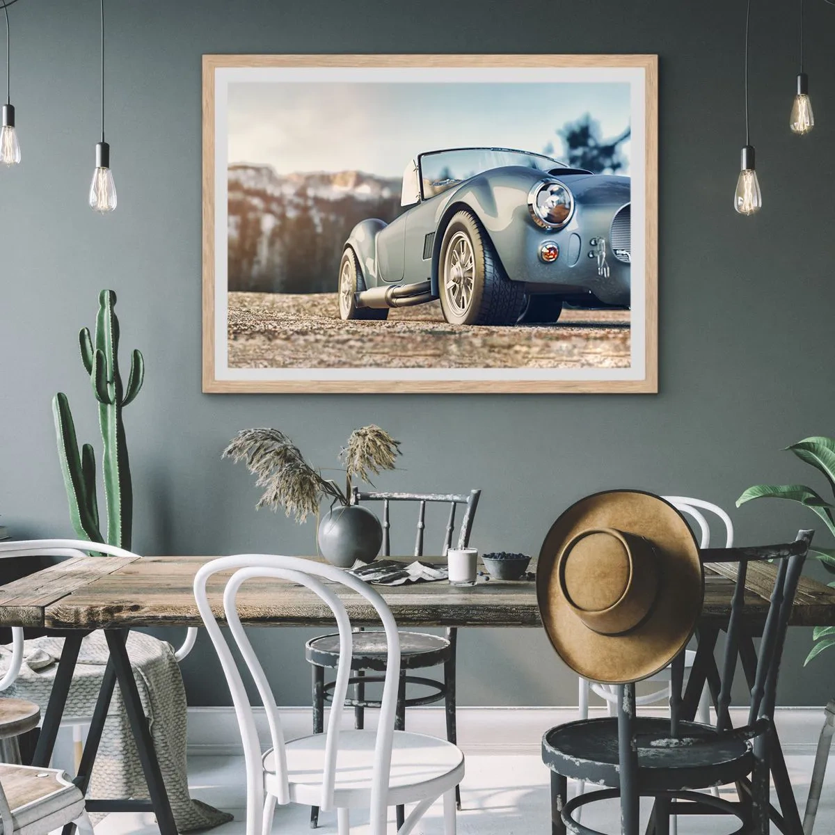 Affisch i ram av ljusek - Det är stilen som räknas - 40x30 cm