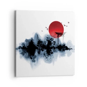 Canvastavla - Bild på duk - Japansk utsikt - 70x70 cm