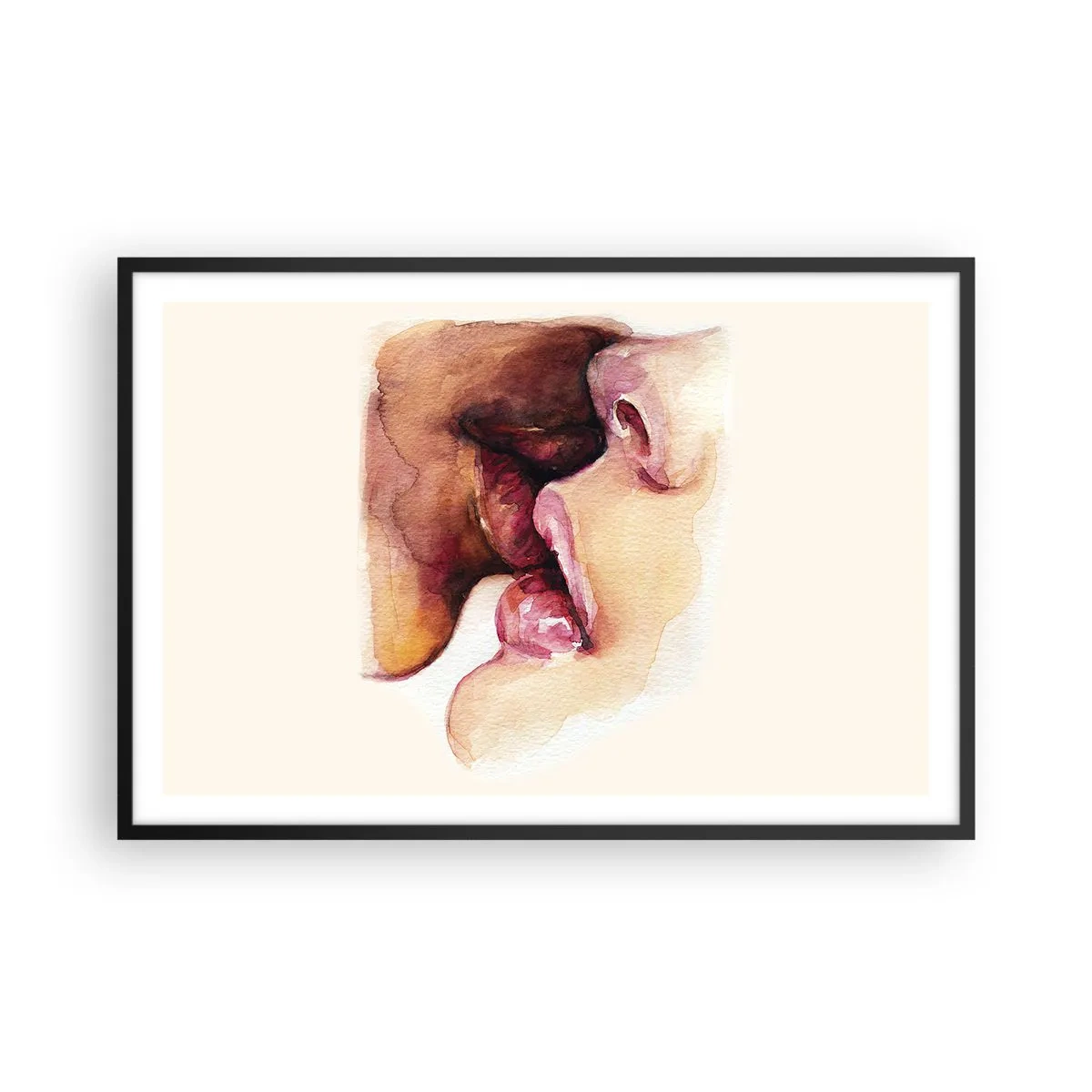 Affisch i svart ram - Som dag och natt, jord och himmel - 91x61 cm