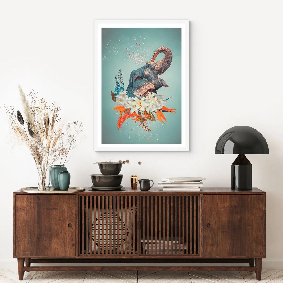 Affisch i vit ram - Glädjens vrål - 50x70 cm