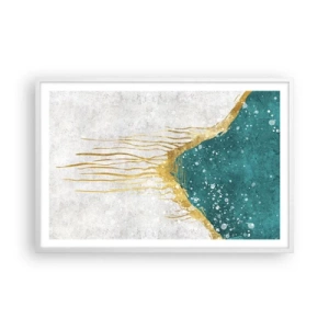 Affisch i vit ram - Gyllene tidvatten - 91x61 cm