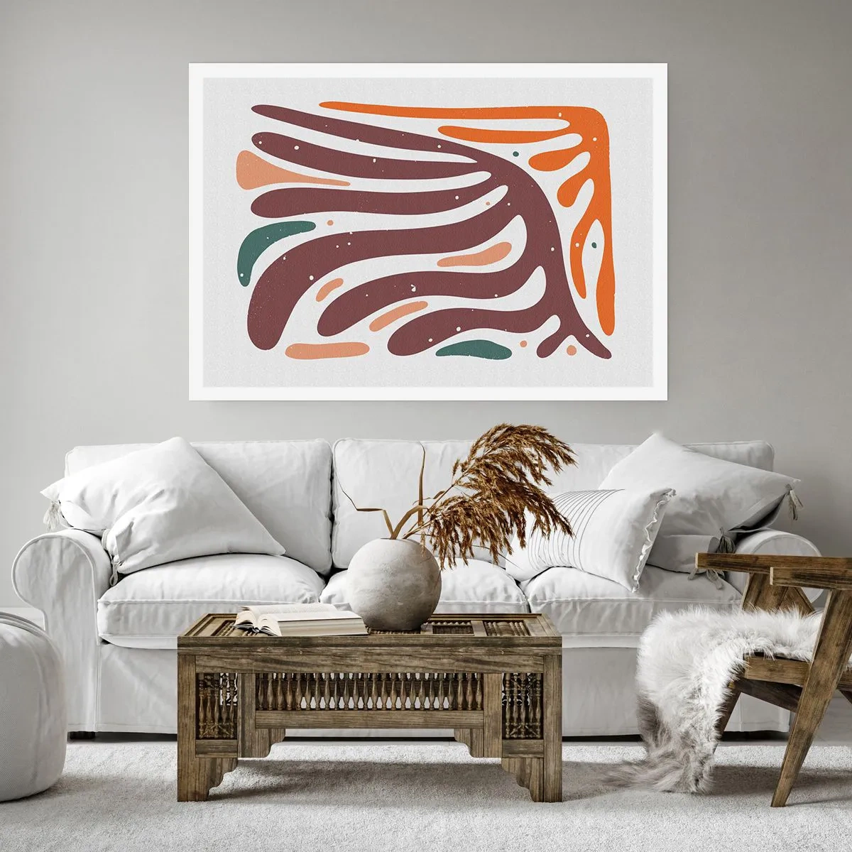 Affisch - Strålande organisk komposition - 70x50 cm