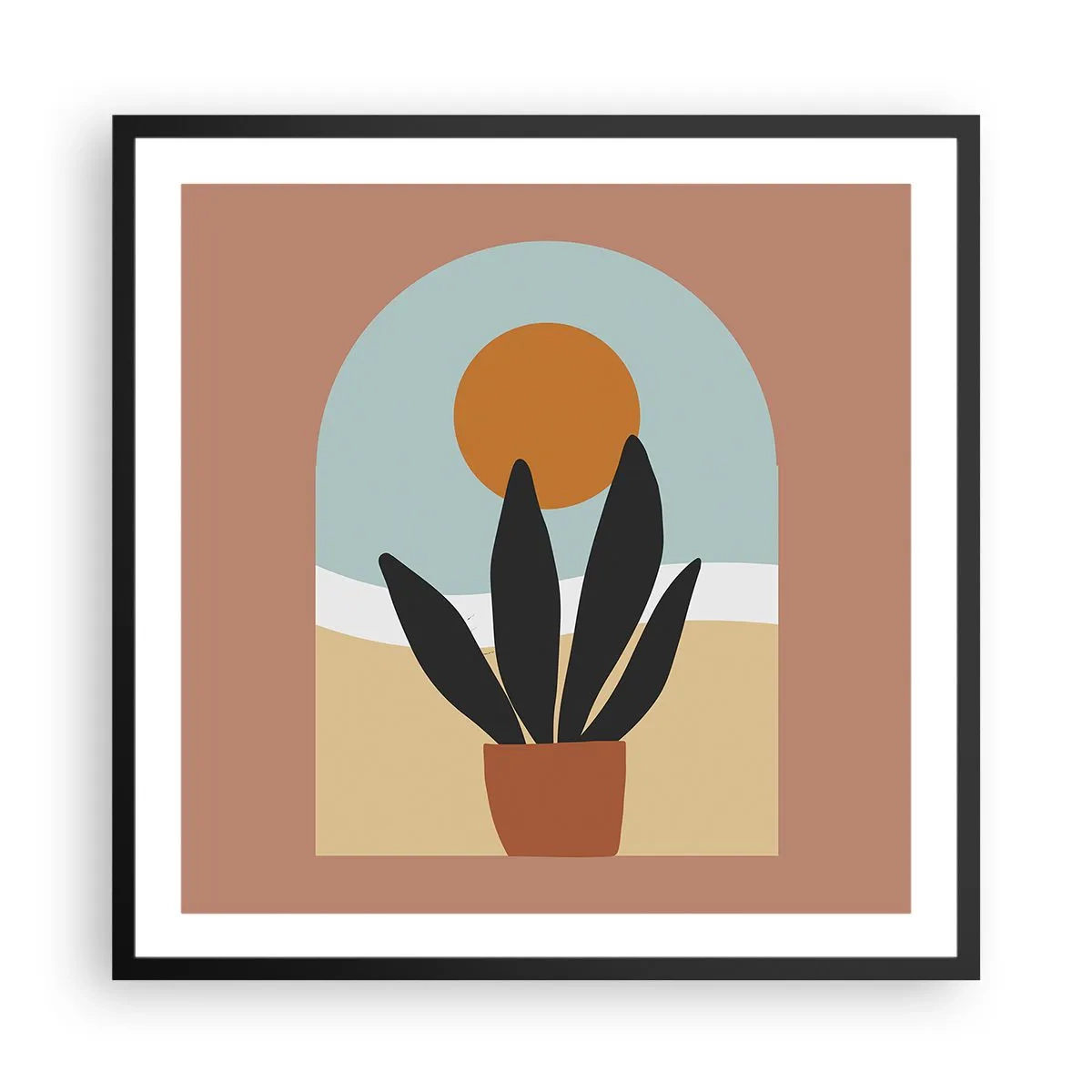 Affisch i svart ram - Små glädje - 60x60 cm