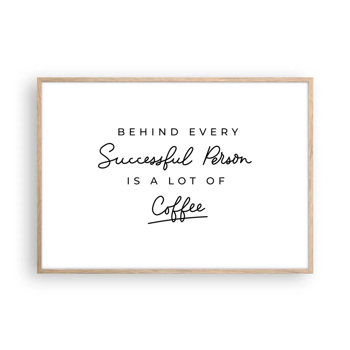 Affisch i ram av ljusek - Framgångens hemlighet - 100x70 cm