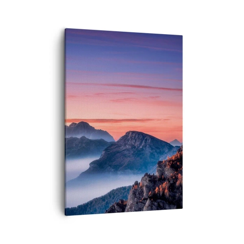 Canvastavla - Bild på duk - Över dalarna - 50x70 cm