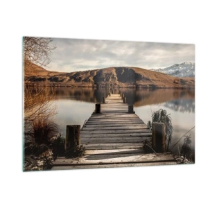 Glastavla - Bild på glas - Ett landskap i tystnad - 120x80 cm