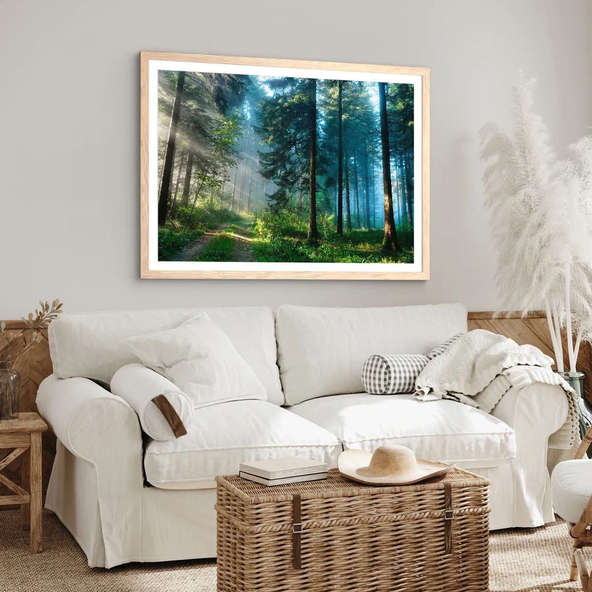 Affisch i ram av ljusek - Strålande på morgonen - 40x30 cm