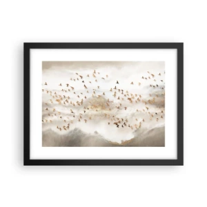 Affisch i svart ram - Det är dags... - 40x30 cm