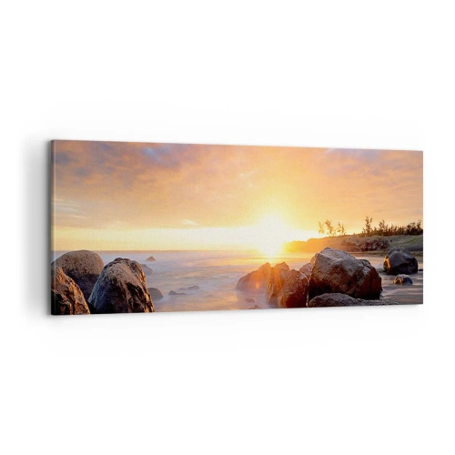 Canvastavla - Bild på duk - Kvällens ljusa bris - 100x40 cm