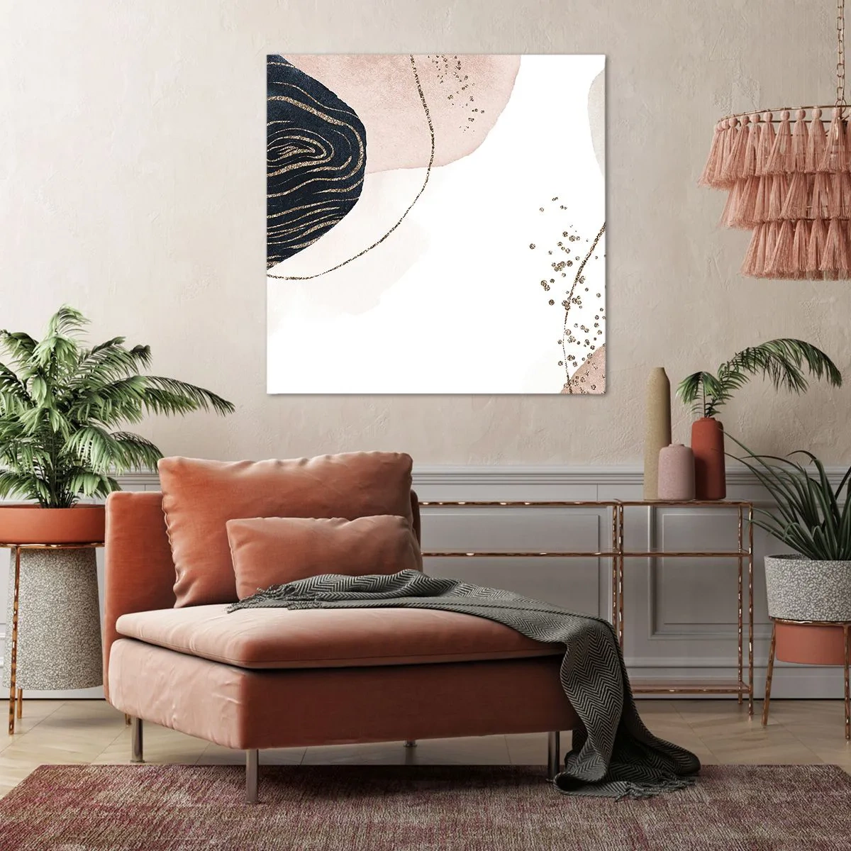 Canvastavla - Bild på duk - Allt flyter - 70x70 cm