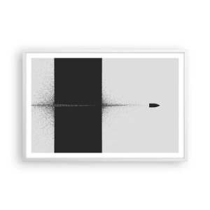 Affisch i vit ram - Rakt mot målet - 91x61 cm