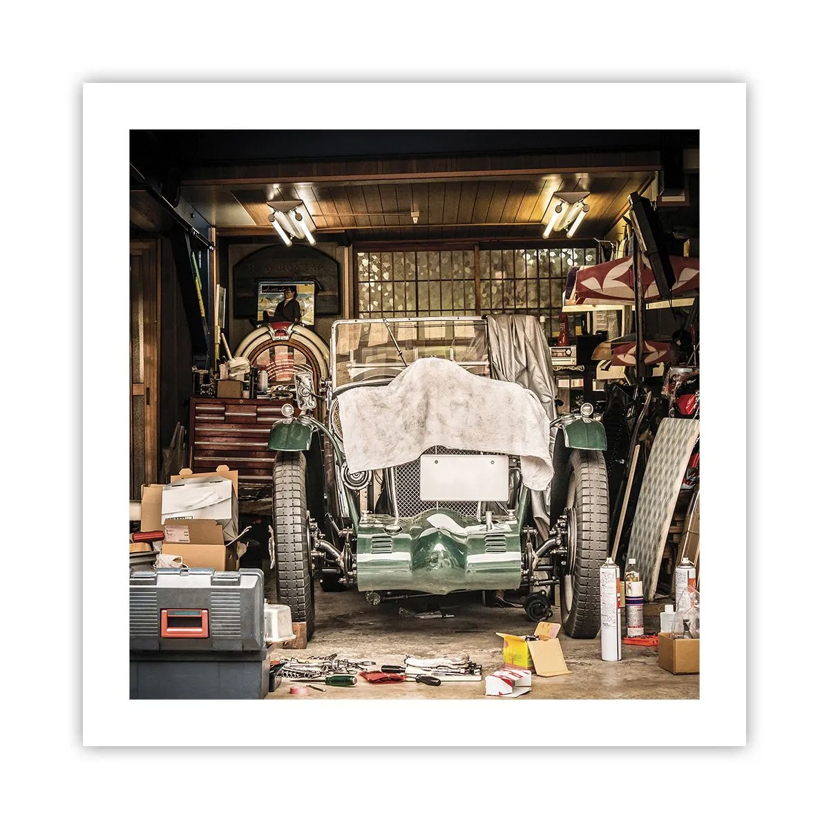 Affisch - Tillbaka till det förflutna - 50x50 cm