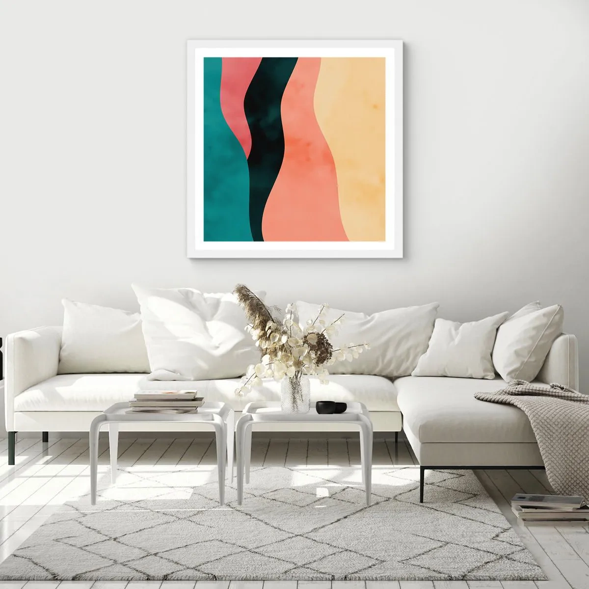 Affisch i vit ram - Enig oenighet - 60x60 cm