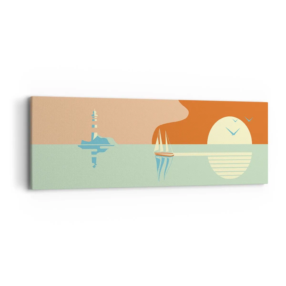 Canvastavla - Bild på duk - Perfekt havslandskap - 90x30 cm