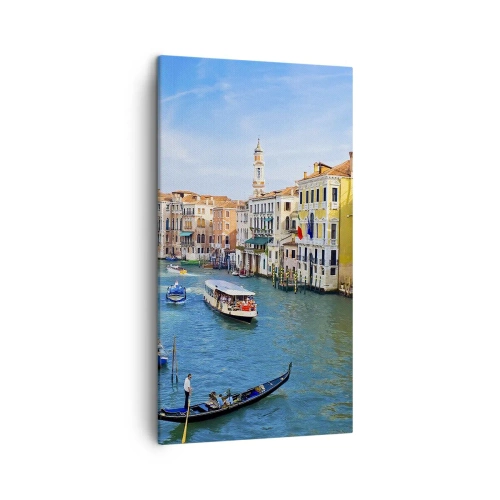 Canvastavla - Bild på duk - Den mest otypiska gatutrafiken i världen - 45x80 cm