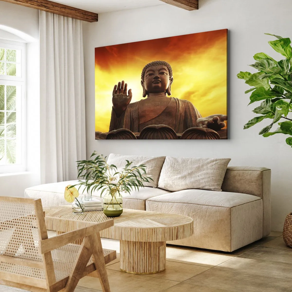 Canvastavla - Bild på duk - Ljuslugnet - 100x70 cm