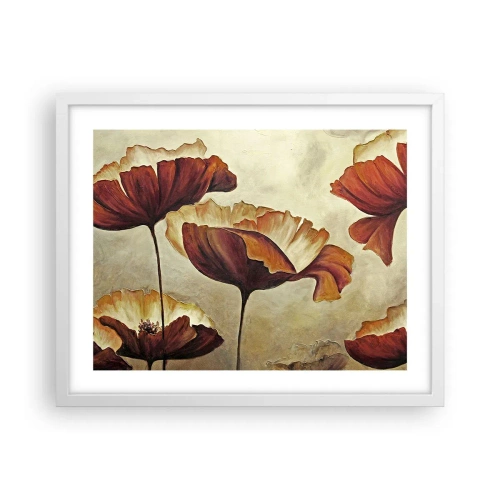 Affisch i vit ram - Ängsblommor - 50x40 cm