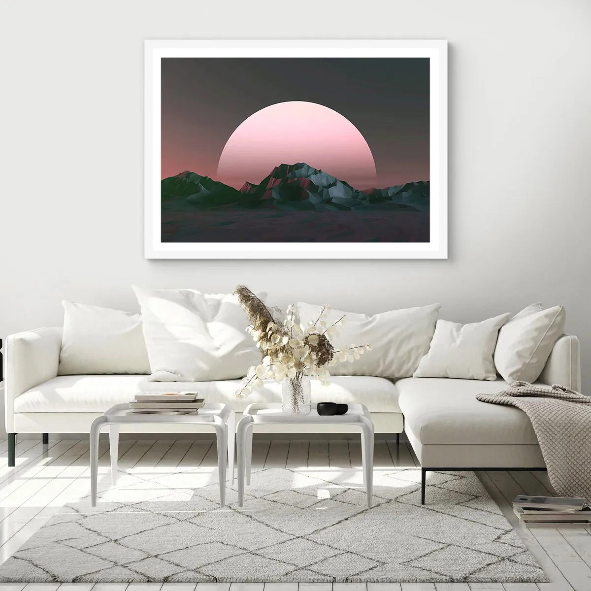 Affisch i vit ram - I den granliggande galaxen - 40x30 cm