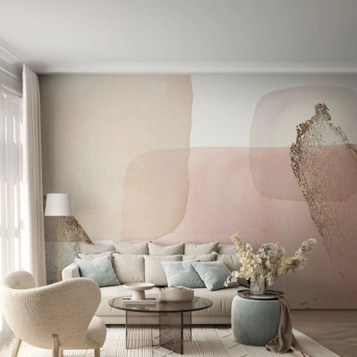 Fototapet Premium Sand - Titta genom färgen - Abstraktion, Bit, Modernt mönster - 450x315 cm