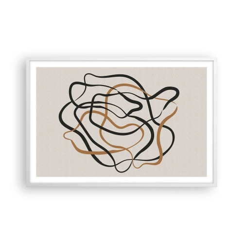 Affisch i vit ram - Allt har gått fel - 91x61 cm