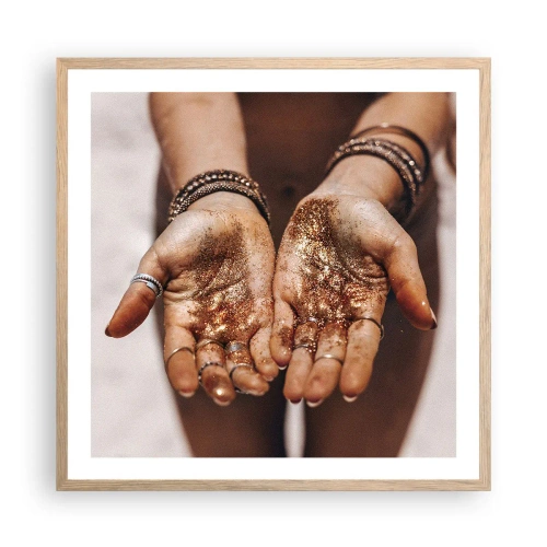 Affisch i ram av ljusek - Gåva för dig - 60x60 cm