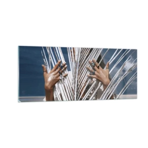 Glastavla - Bild på glas - Schamanens flickvän? - 100x40 cm