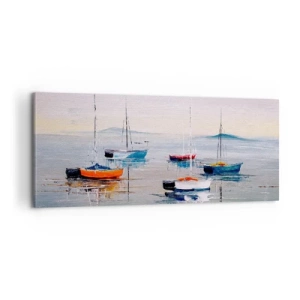 Canvastavla - Bild på duk - En välförtjänt vila - 100x40 cm