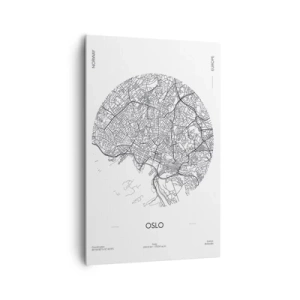Canvastavla - Bild på duk - Oslos anatomi - 80x120 cm