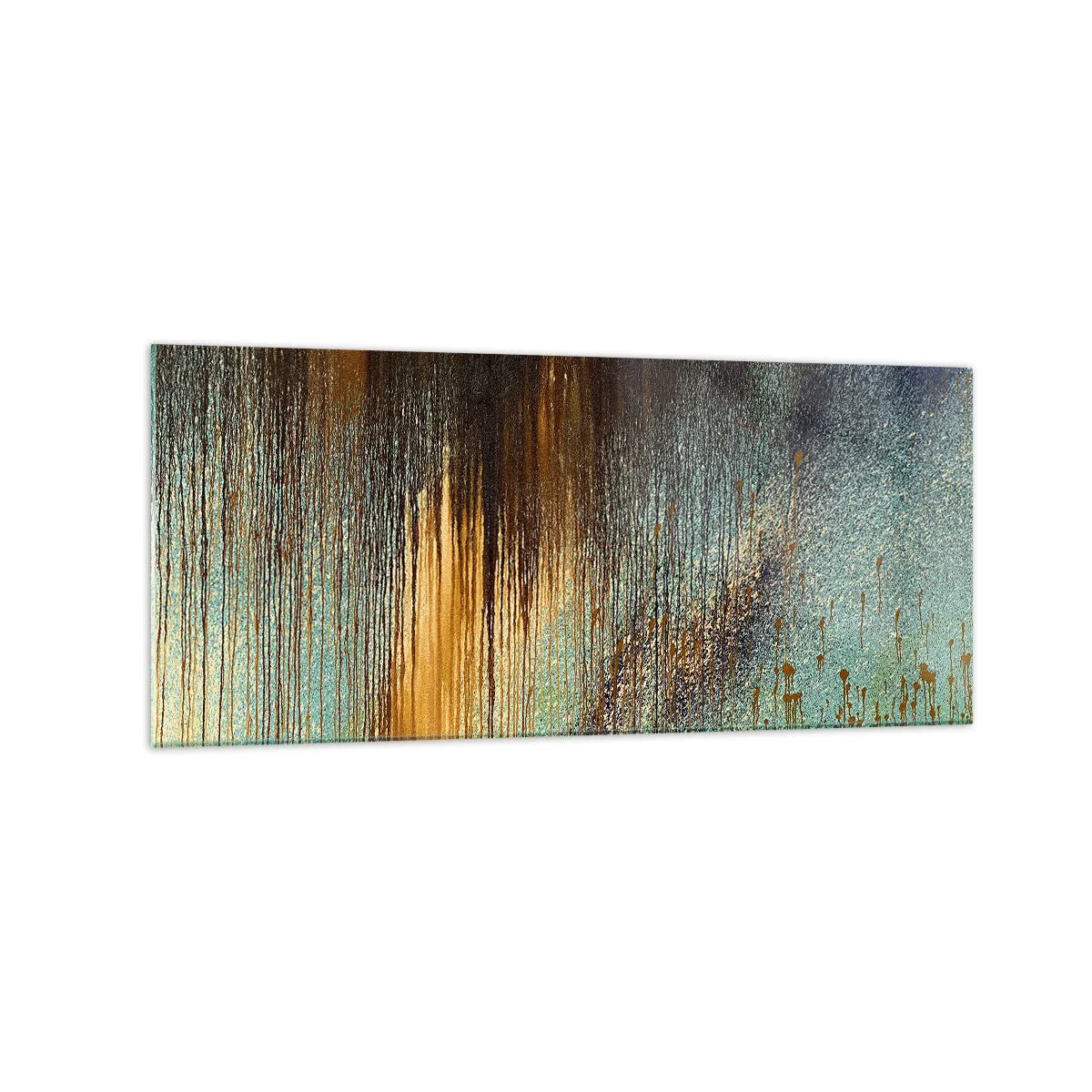 Glastavla - Bild på glas - En oavsiktlig färgglad komposition - 120x50 cm